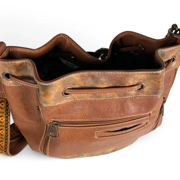 Blazin Roxx Concealed Carry Bucket Bag Ivy Copper Shoulder Purse NWOT Western - Picture 10 of 13